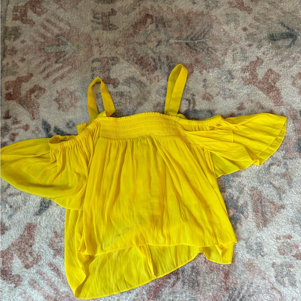 Ramy Brook Vibrant Yellow Off-Shoulder Blouse